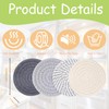 Coasters 4-Pack Absorbent Handwoven Cotton Coaster Set, Non-Slip Drink Coasters