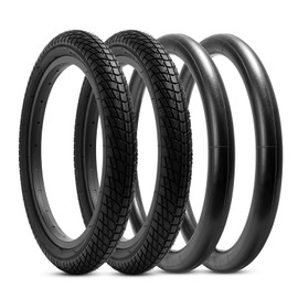 YUNSCM 2-PCS 16" Bike Tires 16 x 1.75/47-305 and 16" Bike Tubes Schrader Valve Compatible with Road Bike 16x1.50 16x1.75 16x1.90 Bike Bicycle Tires and Tubes (P-1023)