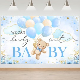 Mocsicka We Can Bearly Wait Backdrop Banner 6x3.6ft