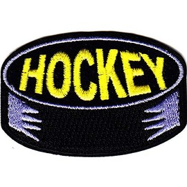HOCKEY PUCK -Iron On Patch Sports Games