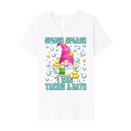 Kids Cute Bubble Bath Funny Saying Kids Graphic Bathing Gnome Tee Premium T-Shirt