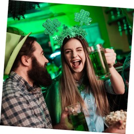 Gadpiparty 2pcs St. Patricks Day hat st patricks headband st pattys headbands Shamrock headband Novelty Shamrock Headband shamrock fancy dress Patrick hair hoop makeup sequins