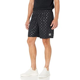 Umbro Men's Checkered Short, Black, Medium