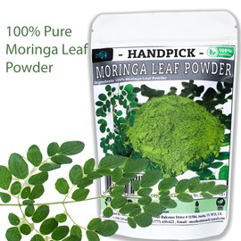 Dried Moringa Leaf Powder Fine Green Powder Caffeine-Free Herb Tea Smoothies, Tea, Drinks & Recipes 100% Pure & Natural (2.6 oz)