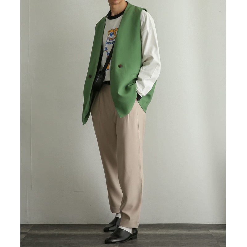 Sense of Place AA26-17A008 Men's Double Tailored Vest, green