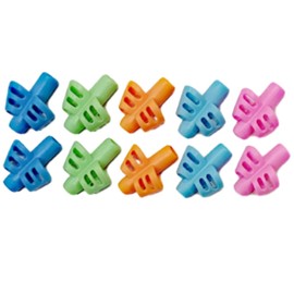 10 Stück Bleistifte Griffe Kinder, Generic Stiftehalter Silikon Ergonomische Bleistifthalter, Mehrfarbig Schreibhilfe für Stift, Schreiben Haltungskorrektur Werkzeug für Bleistifte