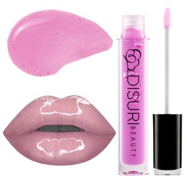 DISURI Beauty Ultra Plumping Girls Lip Gloss - Best Lip Plump Gloss with Non-Sticky Formula - Get Ultra Shine with Plump Lip Gloss - 1.3 FL Oz Lip Gloss for Girls & Women - (Cherry Pop 02)