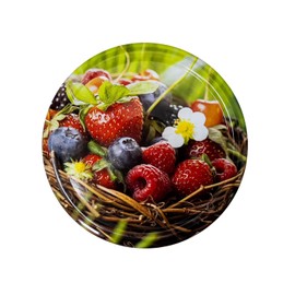 Pullmer Lids for Jars 82 mm, Screw Cap, Twist-Off Lid (Fruit 10, Pack of 5)