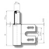 2 x Frame Parts for Steel Frame Glass Door Hinges