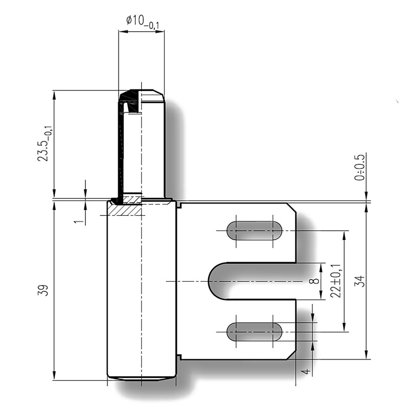 2 x Frame Parts for Steel Frame Glass Door Hinges