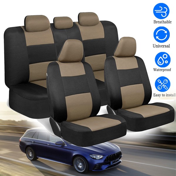 Unbranded 9pc Auto Car Seat Cover Accessories Protector Universal Full