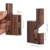 Walnut Wood Wall Peg Rack Hooks 2 Pack, Natural Wooden