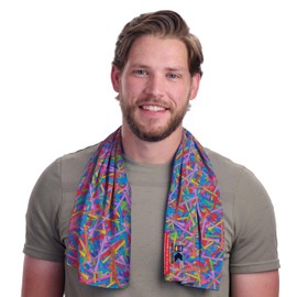 KOOLGATOR SPF 30 Cooling Towel for Face & Neck - Cooling Towels for Sports, Athletes, Gym, and Hot Weather - Men, Women & Kids, Golf Tees, 1 Pack