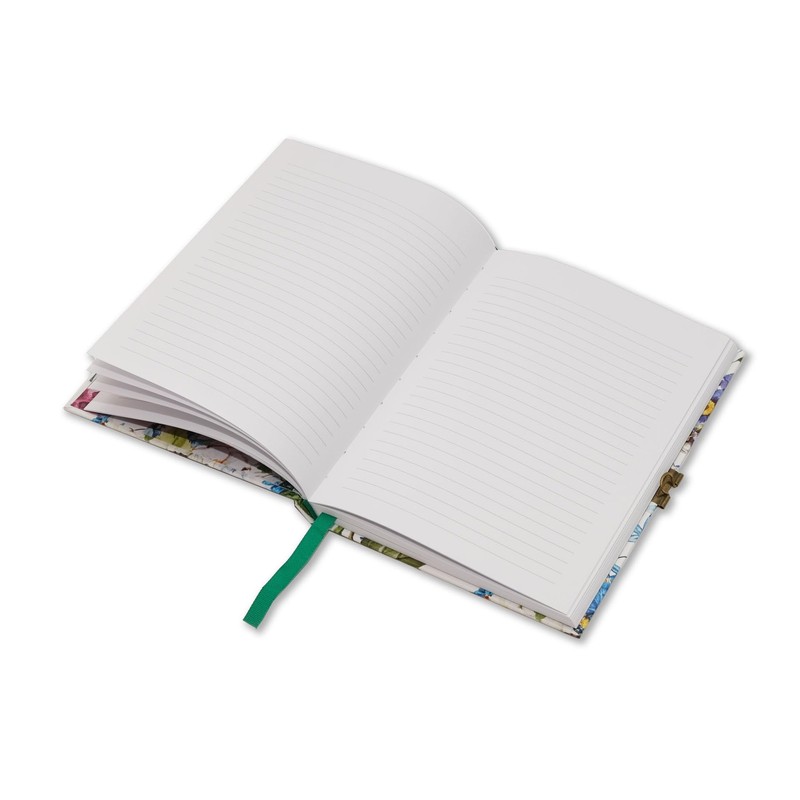 Secret Pigna Nature Flowers Notebook - White