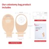 DERAYMI 20PCS Colostomy Bags Ostomy Supplies, One Piece Ostomy Bag