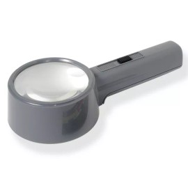 Carson 2X / 4X Lighted Stand Magnifier - 3.5 Inch Lens, Hand Held Illuminated