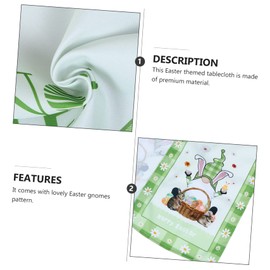 Mikinona 1Pc Easter Gnomes Table Runner Xin Premium Tablecloth for Holiday Home Decoration for Parties Restaurants and Ceremonies Classic Design for Festive Atmosphere