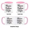Mama Ehefrau Chefin Kaffeebecher in rosa stilvolles Design geschwungene Schrift