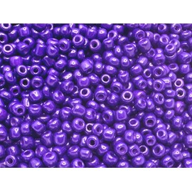 Czech Glass Seed Beads Crystal Clear Size:6/0 40 gr / 1.4 oz… (Purple Opaque)
