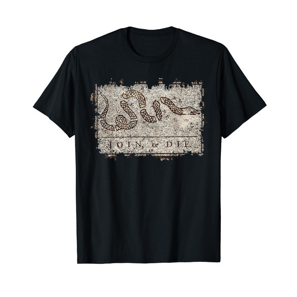 Join or die Flag T-Shirt with Mega Heavy Distressing