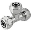 16x16x16mm PEX-AL-PEX Brass Compression Pipe Fittings TEE