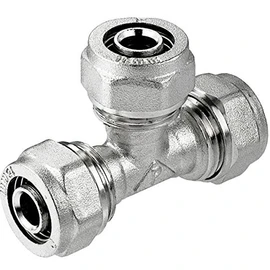 16x16x16mm PEX-AL-PEX Brass Compression Pipe Fittings TEE