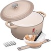 VORRINGARD Enameled Cast Iron Dutch Oven Pot with Lid, for