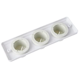 Merriway BH05865 Rubber Push In Triple Towel Cloth Holder Screw Fix - White