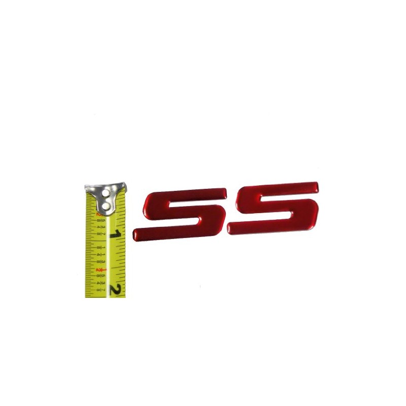 VMS RACING 2010-2015 Camaro SS Red Aluminum Emblem for Fenders,
