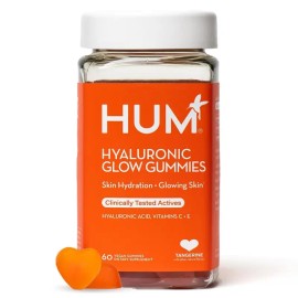 HUM Hyaluronic Glow Skin Supplements – Hydrating Formula with Hyaluronic Acid, Vitamin C & Vitamin E to Support Collagen & Radiant Skin – 60 Capsules