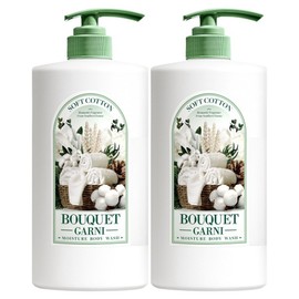 Bouquet Garni Moisture Body Wash Soft Cotton, 1L, 2 Pieces / 부케가르니 모이스처 바디워시 소프트코튼, 1L, 2개