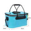 YAOYAOLING Portable Foldable Fishing Bucket,Fishing Bucke,Foldable Fish Bucket,baby blue/grey (grey)
