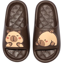 XIXITIAO Men's and Women's Capybara Slides,Cute Animal Capybara Slippers,Non Slip Quick Drying Shower Shoes,Summer Novelty Open Toe Slide