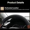 Xukey 38cm /15'' Car Steering Wheel Cover Wood Grain Black