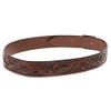 Austin Accent Inc. 1" Brown Leather Scroll W/Buckle Hat Band