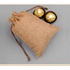 JIHUOO 10 Pieces Jute Sack Jute Bag Gift Bags for