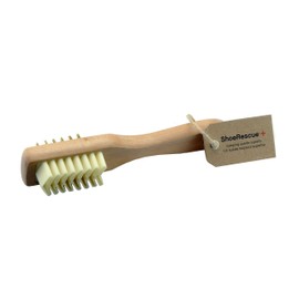 ShoeRescue Suede & Nubuck Premium Shoe Brush. Multi-Sided: Crepe Side for Gentle Clean & Bristles for Deep Clean. Refresh Nap, Restore, Extend, Care for All Luxury Leather