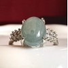 Lilac Jade Untreated Jadeite Ring High-Quality Natural Gemstone Certified
