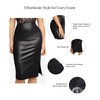 Popilush Shapewear Faux Leather Skirts with Built in Shapewear Tummy