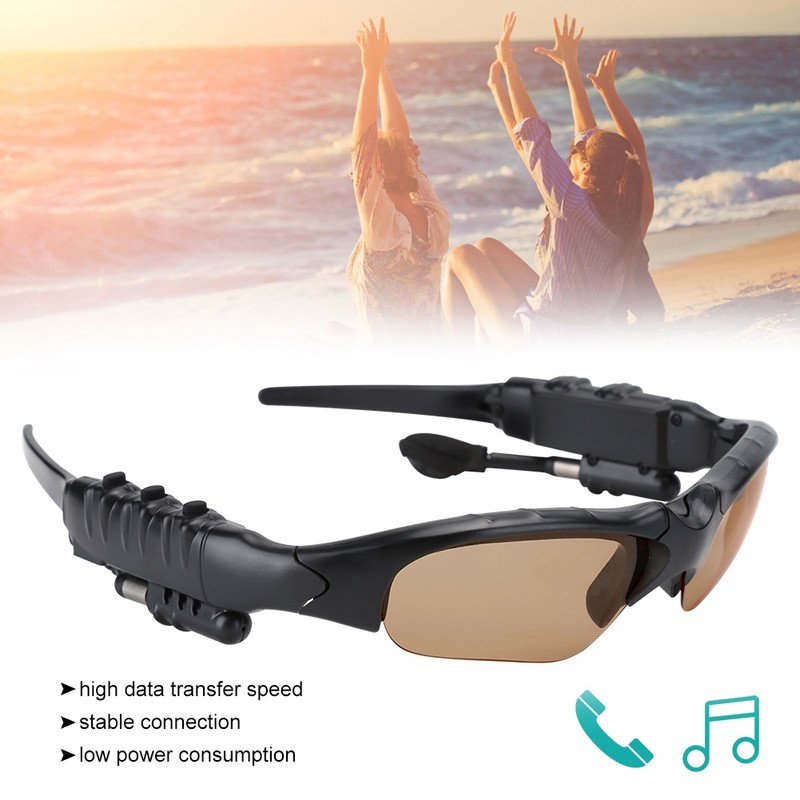 Bluetooth 5.0 Sunglasses Solar Power Wireless Glasses Headphone Headset Stereo