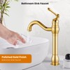 gotonovo Polish Gold Vessel Sink Faucet Bathroom Single Handle Lavatory