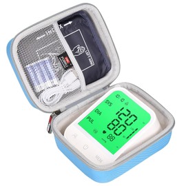 FBLFOBELI Funda de transporte compatible con monitor de presión arterial Medisana de la máquina del brazo superior digital precisa BP, bolsa de almacenamiento protectora dura (solo funda)