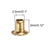 sourcing map Hollow Rivet,2.5mm x 3mm Through Hole Copper Hollow