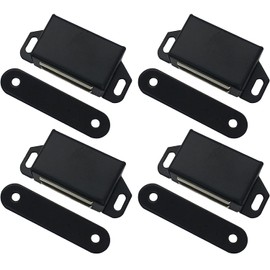 Beduan 4 Pcs Magnetic Door Catch 30lb Door Magnets for Wardrobes, Cabinet Doors and Drawer Locks(Black)