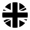 Union Jack Circle Flag UK Car Bumper Sticker Van Camper