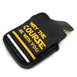 Golf Headcovers Golf Club Head Covers May The Course Be with You Style Elegant Embroidery Premium Leather Driver Fairway(FW) Wood Hybrid(UT) with Number Tags (for Mallet Putter(1pcs))