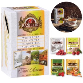 BASILUR Four Seasons - Green and Black Fruit Tea in Tea Bags 25 x 2 g/1.5 g (x1)