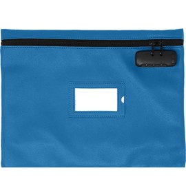 Sky Blue Notary Bag | 14x11 Inch | Locking Document Case | Zipper Closure | Fits Notary Kit, Stamp, Embosser, Ink Pad & Valuables