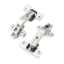 2 Pairs 135 Degree Corner Kitchen Cabinet/Cupboard Folded/Folden Door Hinges for Combination with Screws