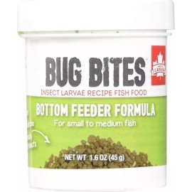 Fluval Bug Bites Bottom Feeder Fish Food, Granules For Small To Medium Sized